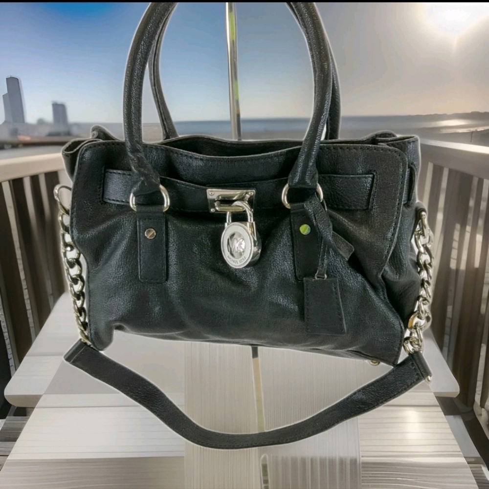Michael Kors Hamilton Medium Leather Satchel Bag
